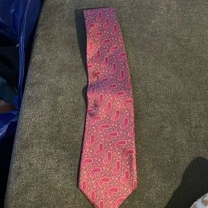Mens Kelly famous Barr, Pink Paisley, Tie